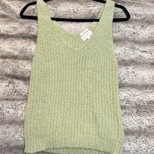 Green Knit Women's Top
